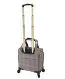 London Fog Brentwood IV 15" 4-Wheel Under the Seat Bag, Rose Charcoal