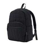 KAILUOLAI Quilted Backpack, Water-Resistant Nylon Bookbag for 15.6 Inch Laptop, College Bookbag Travel Backpack for Men Women (Black)