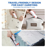 VMstr 12 Pack Travel Vacuum Storage Bags with USB Electric Pump, Compression Bags for Travel, Space Saver for Clothes and Clothing