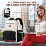 Laptop Backpack for Women Bookbag: 15.6 inch Work School Backpacks with Pouch Pocket for Large Capacity Cup & USB Charger College Book Bag Travel Business Nurse Teacher Bookbags Anti-theft Back Pack