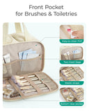 BAGSMART Travel Toiletry Bag, Puffy Large Toiletry Bag for Women, Lightweight Cosmetic Makeup Bag Organizer with Handle for Traveling, Accessories, Essentials, Toiletries (Green)