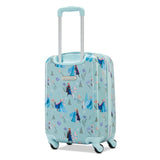 American Tourister Disney Frozen Carry-On Luggage - Airline Approved, Durable Hardshell with Favorite Frozen Characters - Roll Confidentially with Spinner Wheels & Colorful Adjustable Handle