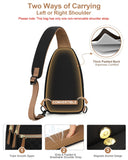 Capolo Sling Bag for Women Men Waterproof Crossbody Bags for Women Trendy Casual Fanny Pack with Convertible Shoulder Strap Chest Bag for Travel Hiking(Black, Medium)