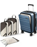 LUGGEX Carry On Luggage and 4 Set Packing Cubes Bundle – Travel Essentials