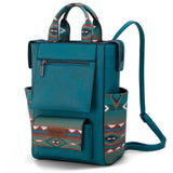 Montana West Wrangler Aztec Backpack Purse for Women Fashion Ladies Back Zip Anti Theft Convertible Backpack with Adjustable Strap