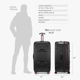 Traveler's Choice Maxporter II Polycarbonate Hardside Trunk with Spinner Wheels, Black, 31-Inch Trunk