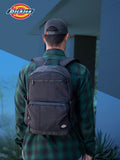 Dickies Journeyman Backpack with Classic Logo, Water Resistant Casual Daypack for Travel Work，Fits 15.6 Inch Notebook (Black)