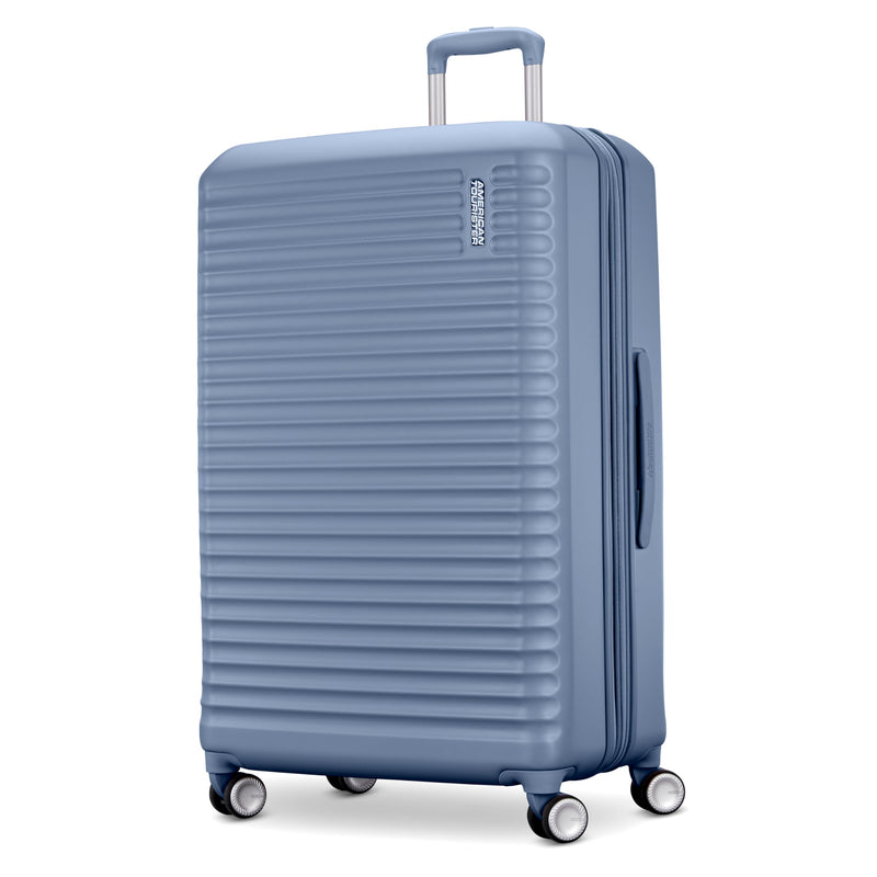American Tourister Stratum 3.0 Large 28-Inch Spinner, Airline Approved, Durable Hardside Luggage, Expands 1.5", RightHeight™ Adjustable Handle, Elemental Blue