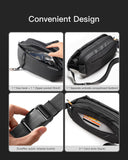 Inateck Sling Bag X, Multi-pocket Crossbody Shoulder Chest Bag with Adjustable Shoulder Strap, Water-resistant Waist Fanny Pack for Men, Women, Travel, Daily Use, Cycling, Hiking, Black, Large
