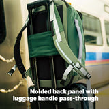 Topo Designs Global Travel Backpack, 25 Liter Bag, 3x Padded Grab Handles, Stretch Mesh, 100% Recycled Nylon Construction, PFAS-Free, Bluesign Approved (Navy/Sahara)