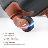 Suitour 4 Piece Luggage Sets, Hard Shell Suitcase Set with Spinner Wheels 16 20 24 28inch Travel Sets(Black Tan)