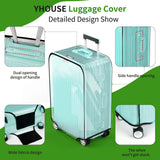 YHOUSE Suitcase Covers For Luggage, 30 Inch Clear PVC Luggage Covers Protector Full Thicken Transparent Waterproof Suitcase Sleeve With Large Velcro for 30" Wheeled Suitcases