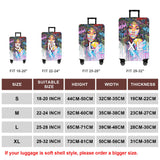 WUJIAONIAO Travel Luggage Cover Baggage Suitcase Cover Protector Skins 18-32 Inch (Graffiti A8, XL (for 29-32 inch luggage))