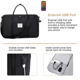 Scothen Convertible Travel Garment Bag,Carry On Garment Duffle Bag with Toiletry and Shoe bag,Garment Bags for Travel,2 in 1 Hanging Dress Suitcase Suit Travel Bags for Women with USB Charging Port