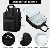 MIER Backpack Cooler 24 Cans Insulated Double Deck Soft Coolers Bag Lightweight Lunch Back Pack Women Men for Beach Travel Work Fishing, Black