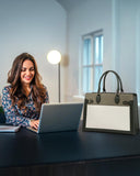 LOVEVOOK Laptop Bag for Women, 15.6 Inch Large PU Leather Tote Bag, Professional Teacher Work Bag, Waterproof Business Computer Briefcase, Shoulder Tote Purse for Office