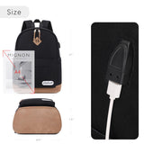 abshoo Classical School Backpack For Middle High School Water Resistant Bookbag College Travel Daypack (Black)