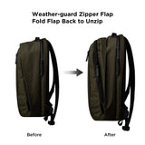 ALPAKA Metro Backpack Pro for Men - Fits 16" Laptop Business Travel Backpack with YKK Zippers, MOD Key Leash & Luggage Pass-through, Weatherproof X-pac Material Work Bag(Olive Green)