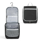 Della Gao Black Water Repellent Polyester Hanging Toiletry Bag for Travel