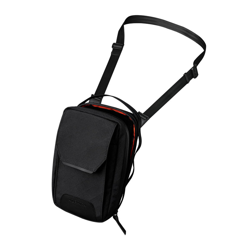 ALPAKA Modular Sling V2 - Mini Sling Bag for Phone, Magnetic Quick Access, EDC Crossbody Bag with Adjustable Strap, Black Axogrid 300D Weatherproof Fabric