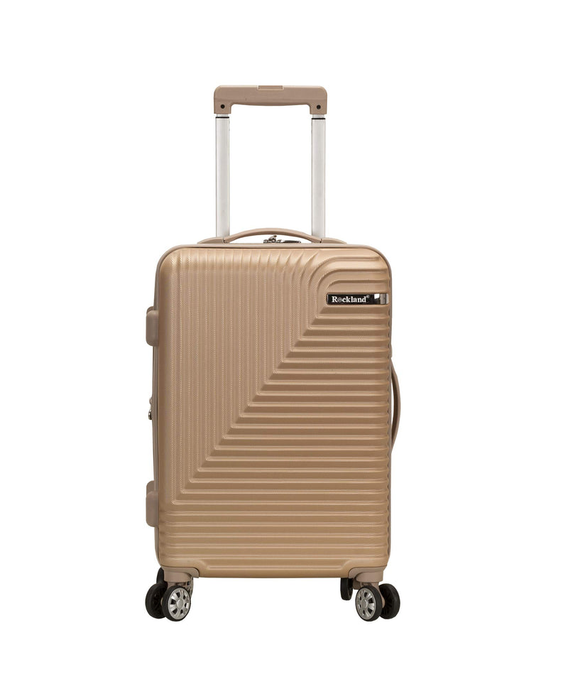 Rockland Star Trail Hardside Spinner Wheel Luggage, Champagne, Carry-On 20-Inch