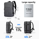 MARK RYDEN Travel Backpack for Men, 40L Airline Approved Carry on Backpack with USB Charging Port, 17.3 Inch Waterproof Business Laptop Backpack