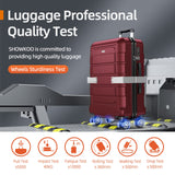 SHOWKOO Luggage Sets 3 Piece Expandable 100% PC Durable Hardshell Suitcase with Wheels TSA Lock Lightweight Wine Red