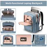 Swissdigital Design Women's Backpack for Work/Travel/Leisure with USB Charging Port, Water Bottle Holder, Separate Sunglass Pocket - Fits 15.6 inch Laptop,Blue | SD1006F-13