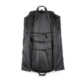 Amazon Basics 46" Premium Garment Bag for Travel, Suit Bag with Shoulder Strap for Suits and Dresses, 1680D Polyester Fabric, Exterior/Interior Pockets, Leather-reinforced Corners, Trifold, Black