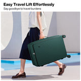 mixi 20 Inch Expandable Carry On Luggage PC Hard Shell Suitcase Top Opening Rolling Travel Suitcases with Spinner Wheels & TSA Lock, Blackish Green