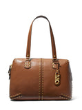 Michael Kors Astor Studded Large Shoulder Tote, Gold-Tone Hardware/Luggage