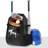 DAREKUKU Youth Baseball Backpack, Softball Bat Bag For Boys & Girls, T-Ball & Baseball Equipment & Gear, Durable Bat Backpack With Fence Hook, Shoe Compartment, Hold Bat, Glove, Helmet, Cleats