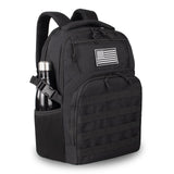 TBNBO Military Tactical Backpack for Travel Hiking,Black Backpack for Men with Bottle Holder, 30L Small Laptop Backpack for Work, Men's Assault Bag Back Pack