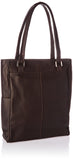 Piel Leather Vertical Laptop Tote, Chocolate, One Size
