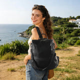 CHERUTY Women Backpack Purse PU Leather Anti-theft Casual Shoulder Bag Fashion Ladies Satchel Bags(Black)