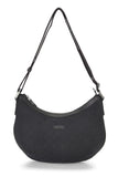 Gucci, Pre-loved Black GG Canvas Round Web Messenger, Black