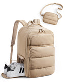 BAGSMART 35L Travel Backpack Women, 17.3 Inch Carry On Backpack Flight Approved, Personal Item Backpack Travel Bag, Water Resistant Casual Daypack, Desert