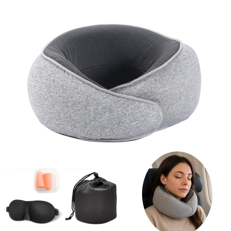 WYCWYQDR Neck Pillow for Traveling,Premium Memory Foam Travel Pillow, Removable Washable Neck Pillow Cover， Suitable for Airplanes,Offices and Cars