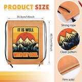 Locmeo 24 Pcs Religion Nonwoven Drawstring Backpacks Bulk Christian Religious Bible Verse Bags for Boy Girl Church