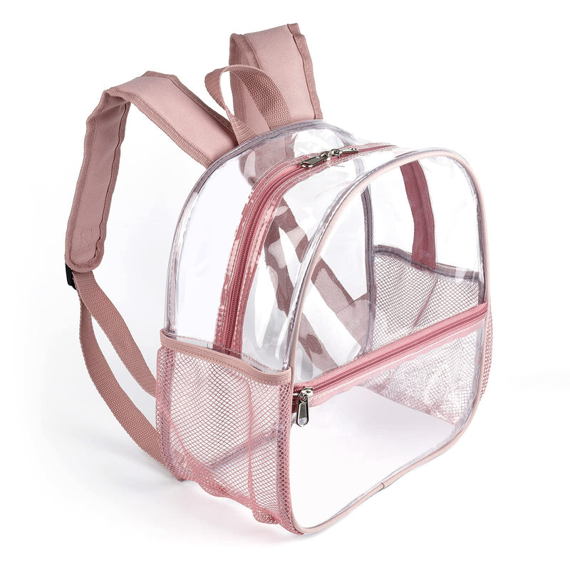 Clear Backpack for Women and Girls 12x12x6 Stadium Approved Plastic Backpack