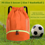 Suaetiai Soccer Bags, Waterproof Drawstring Gym Backpack for Baskestball Rugby Volleyball Yoga, Large Capacity Sports Bag