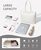 KALIDI Tote Bag Zipper Shoulder Bag Faux Leather Purses for Women Casual Handbag Work Dating College