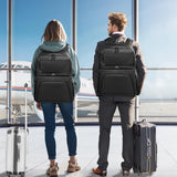 MATEIN Lunch Backpack for Men, Waterproof PU-coated Work Backpack with Lunch Compartment, Large 17 Inch Laptop Back Pack Lunchbox, Insulated Cooler Bag for Office Commute, Gifts for Work