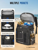 Celvetch Backpack Cooler Insulated Leak Proof 36/40 Cans Large Capacity Soft Insulated Cooler Bag Lightweight Lunch Backpack for Men Women Work Travel Beach Camping Picnic Hiking - Black