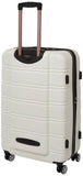 Rockland Melbourne Hardside Expandable Spinner Wheel Luggage, White, 2 Piece (20"/28")