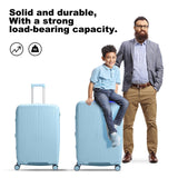 Nazhura Luggage Set, 3-Piece Hardside Suitcase Set, 20-inch Carry On, 24-inch, 28-inch Luggage (Blue)