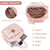 Lushandy Baby Diaper Bag Tote, Mom Bag Crossbody Diaper Bags Baby Travel Bags for Girl Pañaleras Para Bebe (Pink, Small)