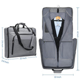 Modoker Suit Luggage Garment Bag with Shoulder Strap, Suit Carry on Bag Hanging Suitcase Black Garment Bags for Men Women Business Travel