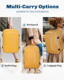 Hynes Eagle Carry on Backpack 38L Large Travel Backpack for Women Flight Approved Weekender Bag Laptop Backpack Men 15 inches Yellow