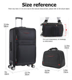 feilario 20in 2 Piece Softside Business Luggage Sets Waterproof Carry On Luggage Suitcase with Double Spinner Wheels